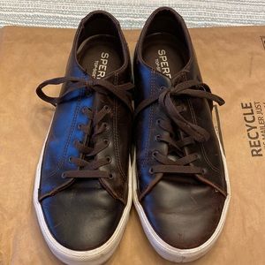 Mens 10 Brown Leather Sperry Top-Siders